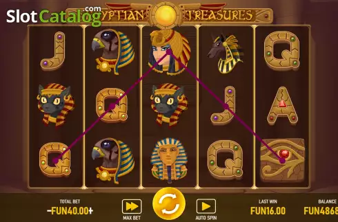 Скрин4. Egyptian Treasures (Urgent Games) слот