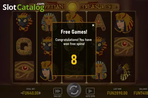 Скрин5. Egyptian Treasures (Urgent Games) слот