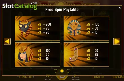 Скрин8. Egyptian Treasures (Urgent Games) слот