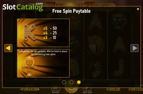 Скрин9. Egyptian Treasures (Urgent Games) слот