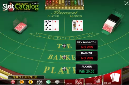 Скрин3. Baccarat (Urgent Games) слот
