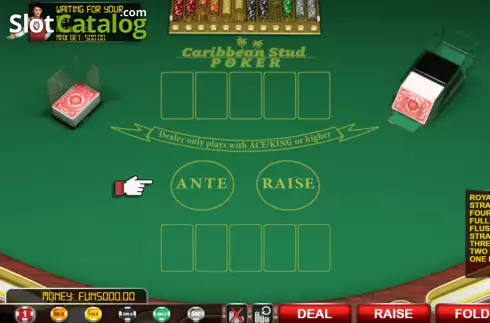 Скрин2. Caribbean Stud Poker (Urgent Games) слот