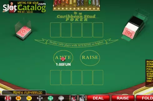Скрин3. Caribbean Stud Poker (Urgent Games) слот