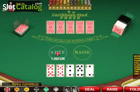 Скрин4. Caribbean Stud Poker (Urgent Games) слот