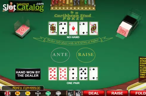 Скрин5. Caribbean Stud Poker (Urgent Games) слот