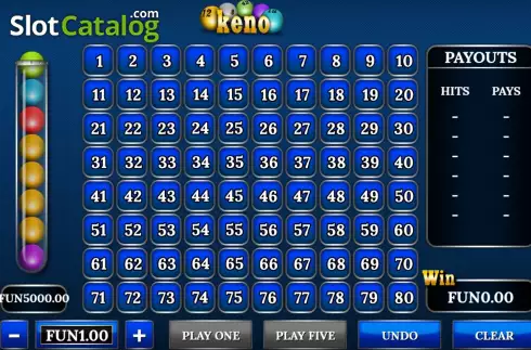 Скрин2. Keno (Urgent Games) слот