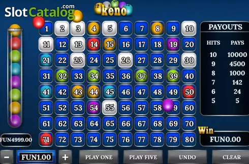 Скрин5. Keno (Urgent Games) слот