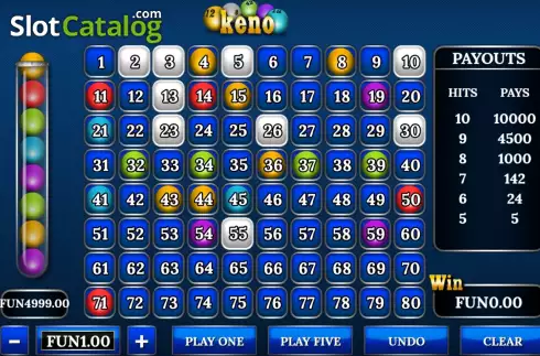 Скрин6. Keno (Urgent Games) слот