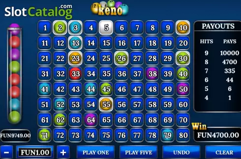 Скрин9. Keno (Urgent Games) слот