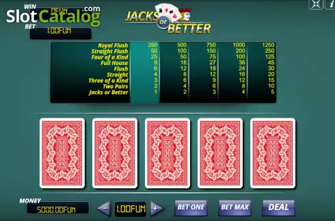 Скрин2. Jacks Or Better (Urgent Games) слот