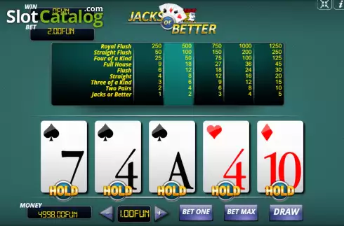 Скрин5. Jacks Or Better (Urgent Games) слот