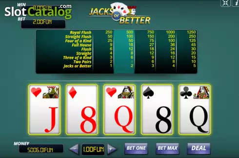 Скрин7. Jacks Or Better (Urgent Games) слот