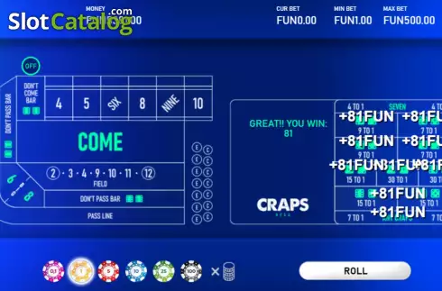 Скрин8. Craps Hexa слот