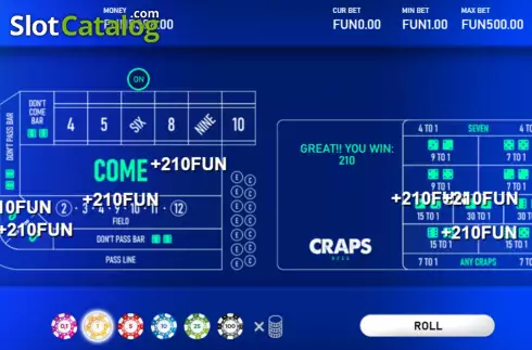Скрин9. Craps Hexa слот