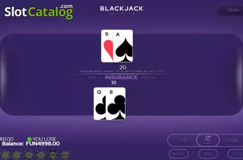 Скрин6. Blackjack Premium Single Deck слот
