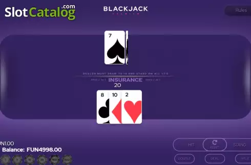 Скрин6. Blackjack Premium Double Deck слот