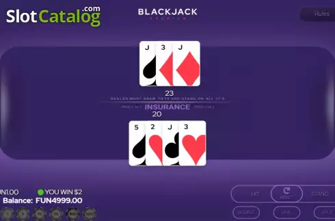 Скрин8. Blackjack Premium Double Deck слот