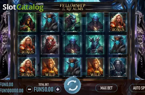 Скрин2. Fellowship of the Realms слот