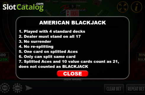 Скрин7. American Blackjack (Vela Gaming) слот