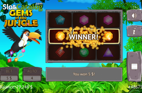 Скрин4. Gems of the Jungle слот