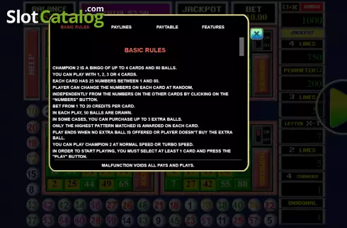 Скрин7. Champion Bingo 2 слот
