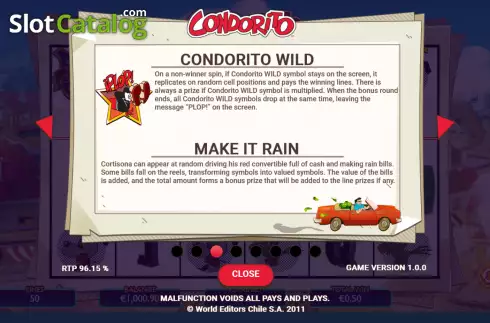 Скрин6. Condorito слот