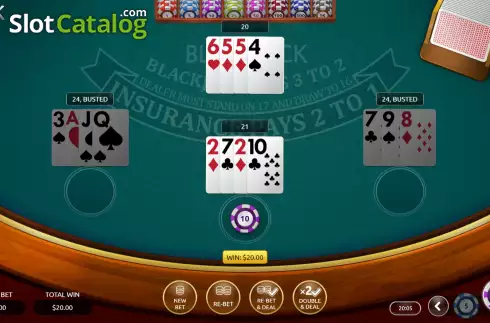 Скрин4. Blackjack (Vibra Gaming) слот