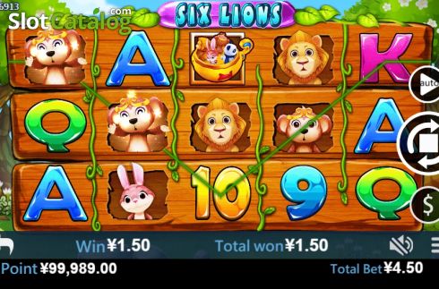 Скрин4. Six Lions слот
