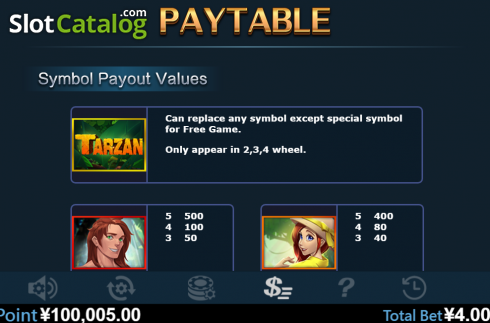 Скрин6. Tarzan (Virtual Tech) слот