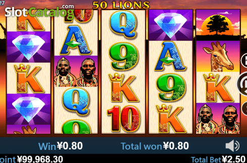 Скрин3. 50 Lions слот