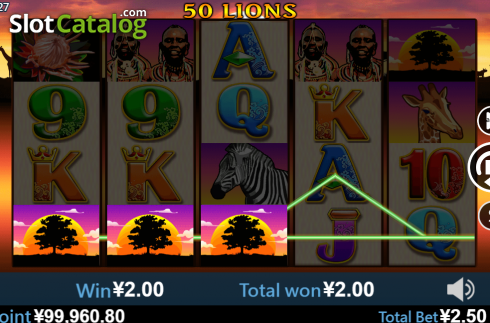 Скрин4. 50 Lions слот
