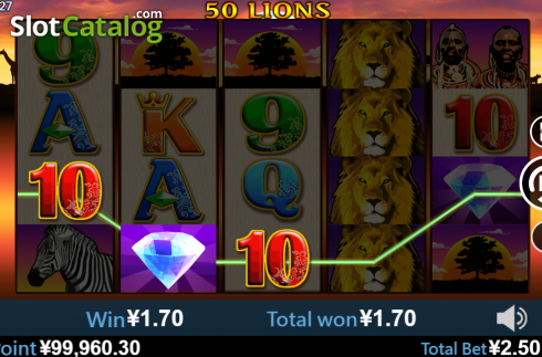 Скрин5. 50 Lions слот
