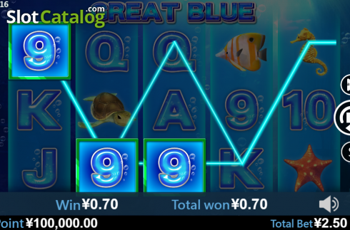 Скрин4. Great Blue (Virtual Tech) слот