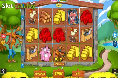 Скрин2. Pigs And Bricks слот