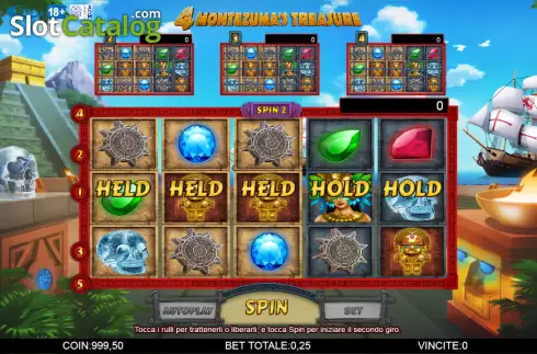 Скрин3. 4 Montezuma's Treasure слот