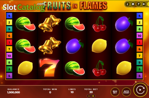 Скрин2. Fruits in Flames слот