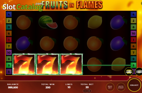 Скрин5. Fruits in Flames слот