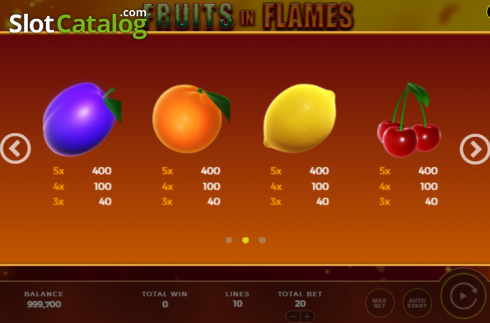 Скрин7. Fruits in Flames слот