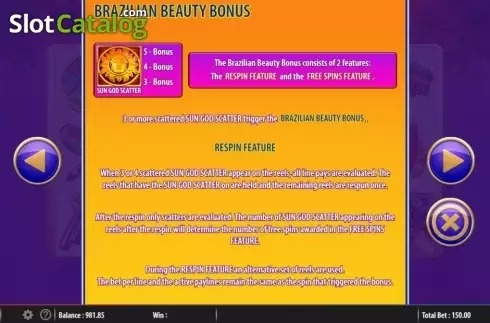 Скрин8. Brazilian Beauty слот