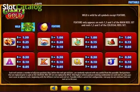 Скрин7. Giant's Gold (WMS) слот