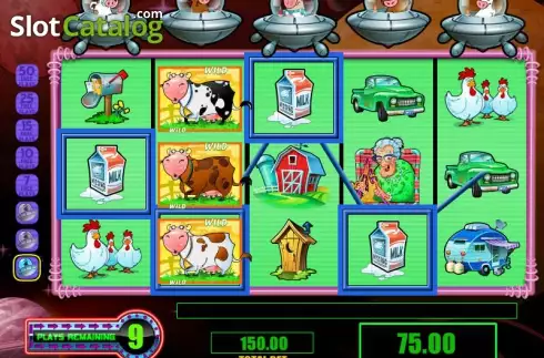 Скрин2. Invaders from the Planet Moolah слот