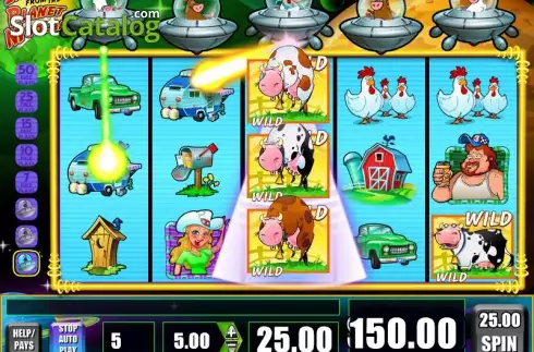 Скрин3. Invaders from the Planet Moolah слот