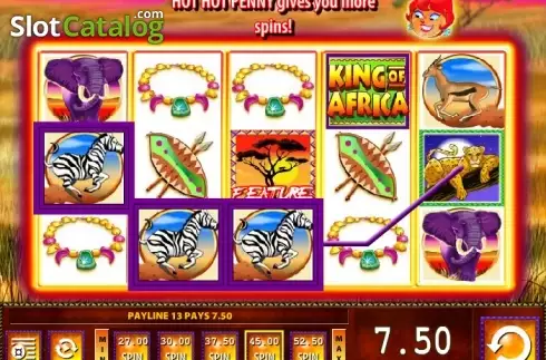Скрин6. King of Africa (WMS) слот