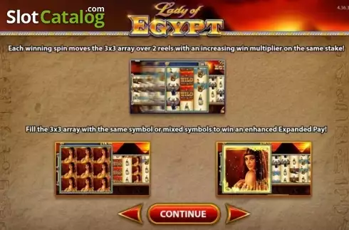 Скрин2. Lady of Egypt слот