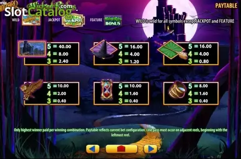Скрин9. THE WIZARD OF OZ Wicked Riches слот