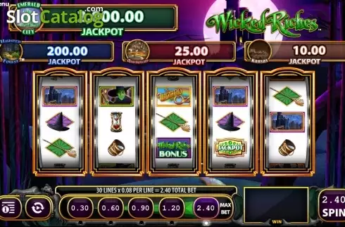Скрин2. THE WIZARD OF OZ Wicked Riches слот