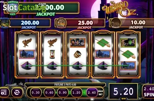 Скрин3. THE WIZARD OF OZ Wicked Riches слот