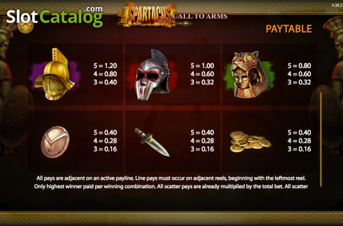 Скрин7. Spartacus Call to Arms слот