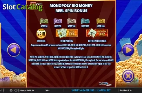 Скрин9. Monopoly Big Money Reel слот