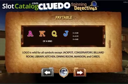 Скрин4. CLUEDO Spinning Detectives слот